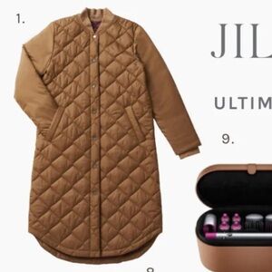 Kit & Ace all Day Long toffee long quilted coat